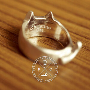 Tailor-made Sterling Silver ‘CAT’ ring