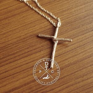 Tailor-made Sterling Silver Twig Cross Pendant