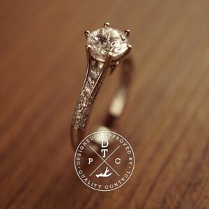 Tailor-made 18K white gold diamond engagement ring