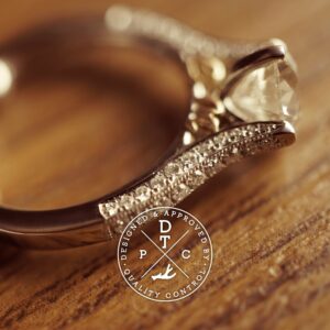 Tailor-made PT950 white gold diamond engagement ring