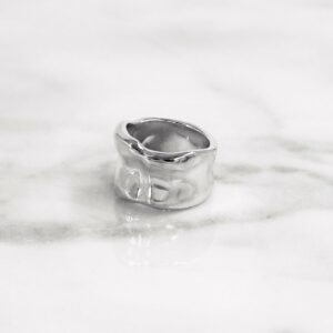 Da Bone Ring (Middle Finger) – White Gold