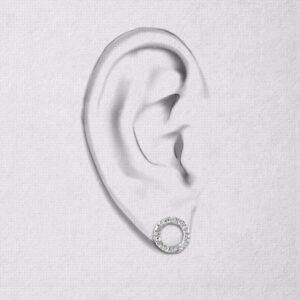 Da Carved Earring – White Gold