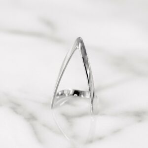 Da Knuckle Ring Large – White Gold