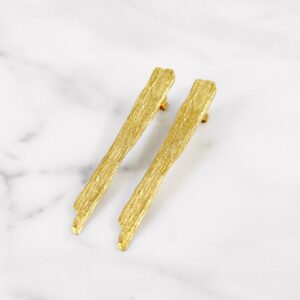 Da Tree Bark Earring – Yellow Gold