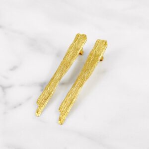 Da Tree Bark Earring – Yellow Gold