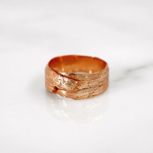 Da Tree Bark Ring Female – Rose Gold